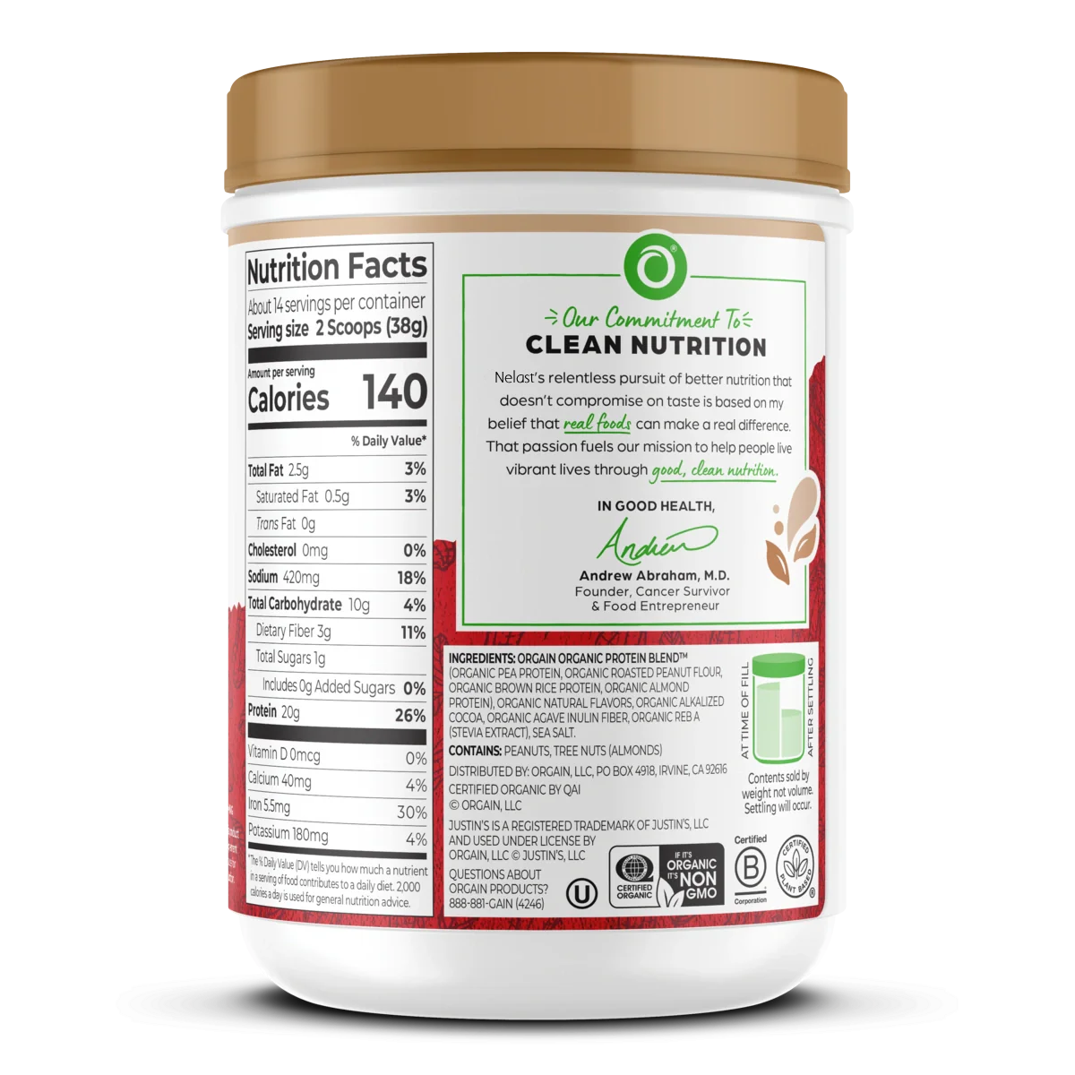 NELAST® Nut Butter Protein Powder - Dark Chocolate Peanut Butter